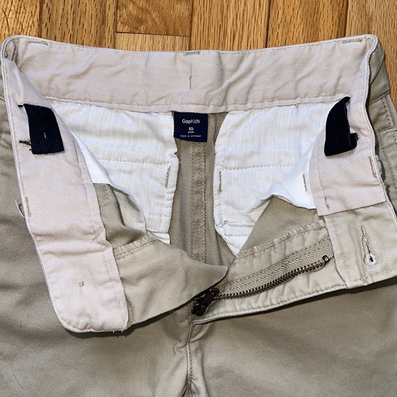 GAP classic khaki 100% cotton pants boys 10 slim with adjustable waist tabs - Picture 6 of 15